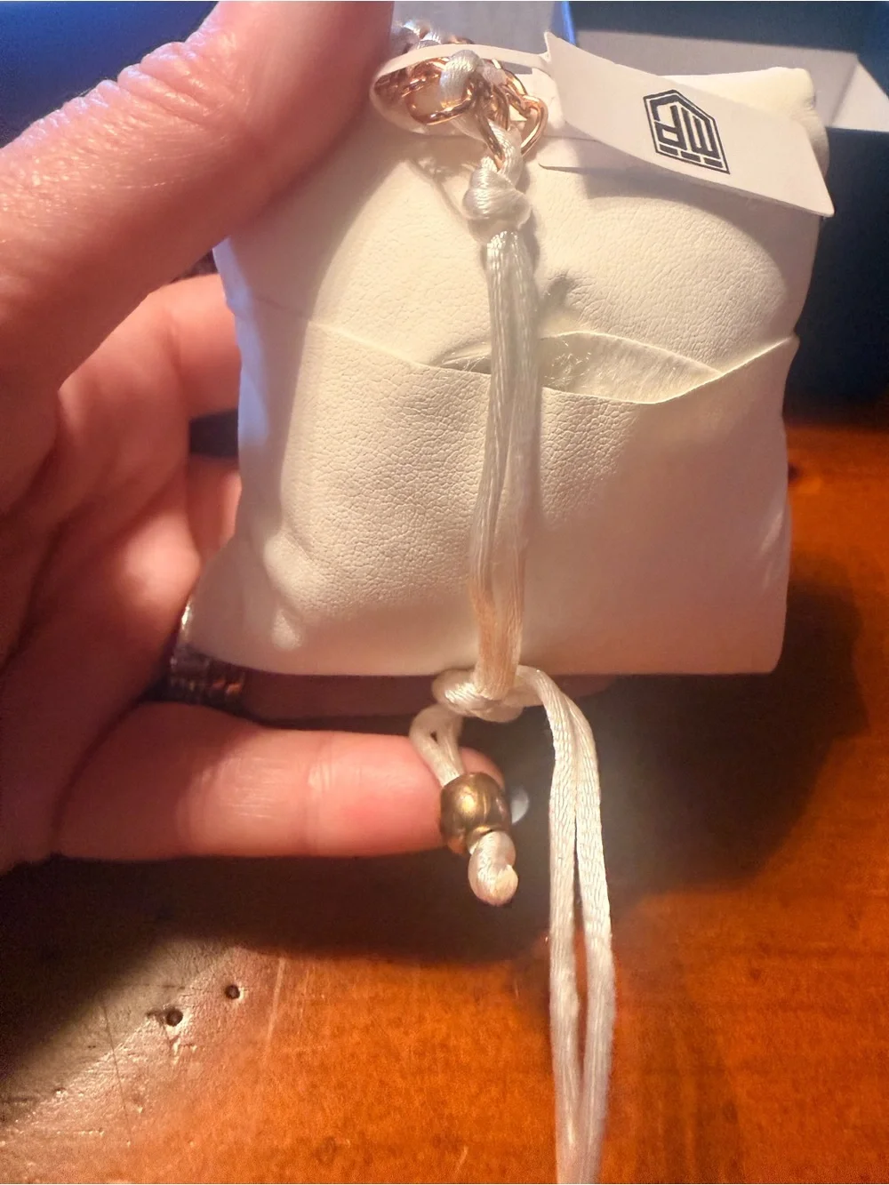 Rose Gold Chain-Link Women’s Watch with White Dial
